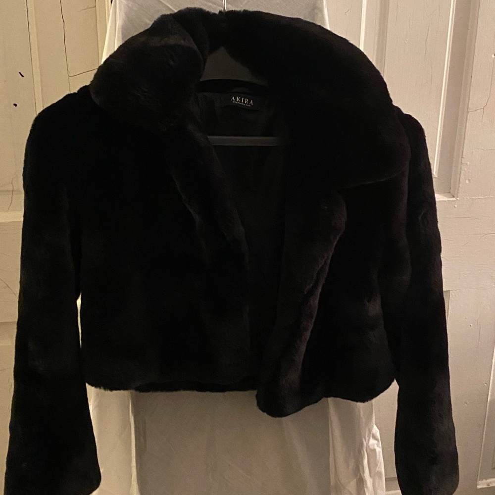 AKIRA Luxe Black Teddy Jacket